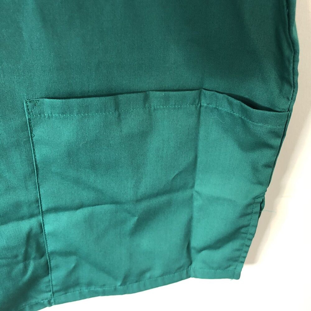 Cherokee Workwear Authentic Scrub Top w/Pockets in Hunter Green Unisex Size 3XL - Picture 3 of 8